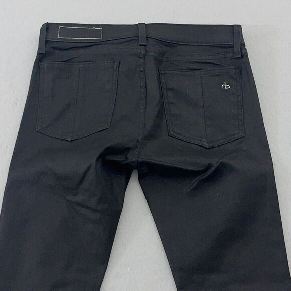 RAG & BONE‎ Jeans Women Size 26 Capri Black Dark Wash Denim Pants 28x26 Stretch - Picture 11 of 13